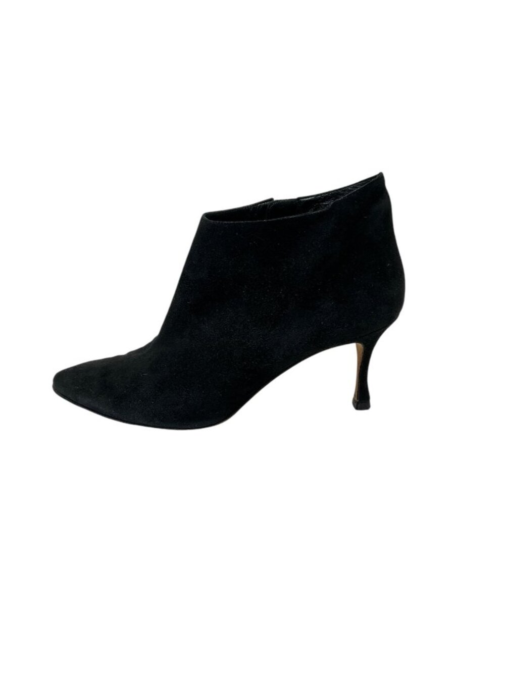 MANOLO BLAHNIK Black Suede Ankle Booties sz 8.5